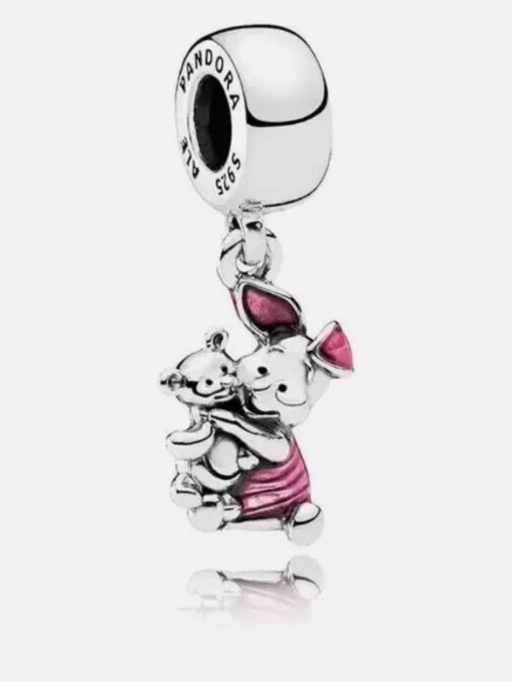 Pandora Silver and Pink Winnie the Pooh & Piglet Dangle Charm